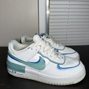 Nike Air Force 1 Shadow white blue size 9